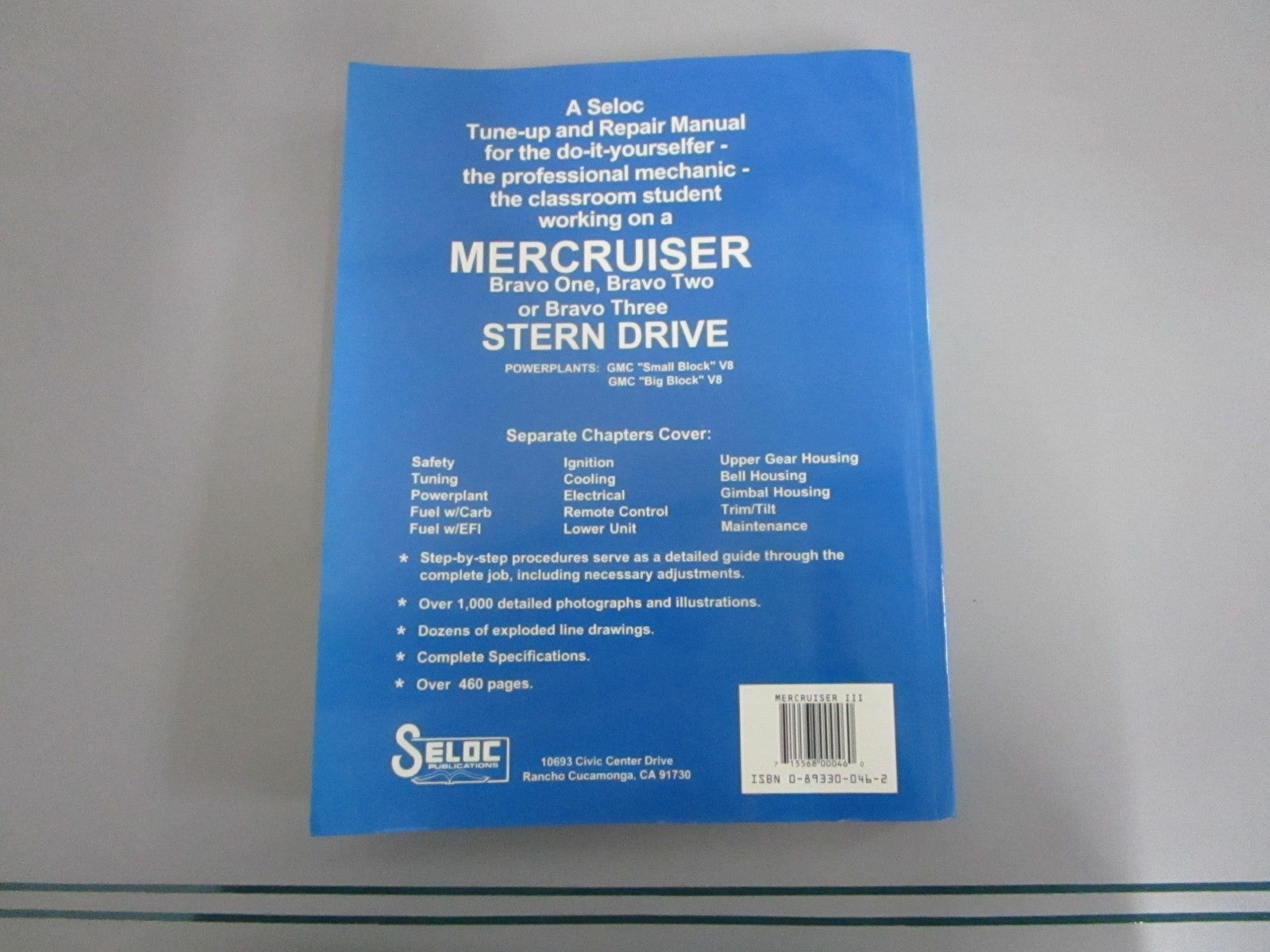 NEW 046-2 Seloc Vol. 3 MerCruiser Stern Drive Bravo I,II, III Repair Manual 0820