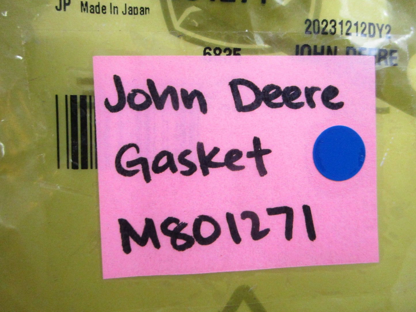 *NEW OEM* 0810 John Deere Gasket M801271