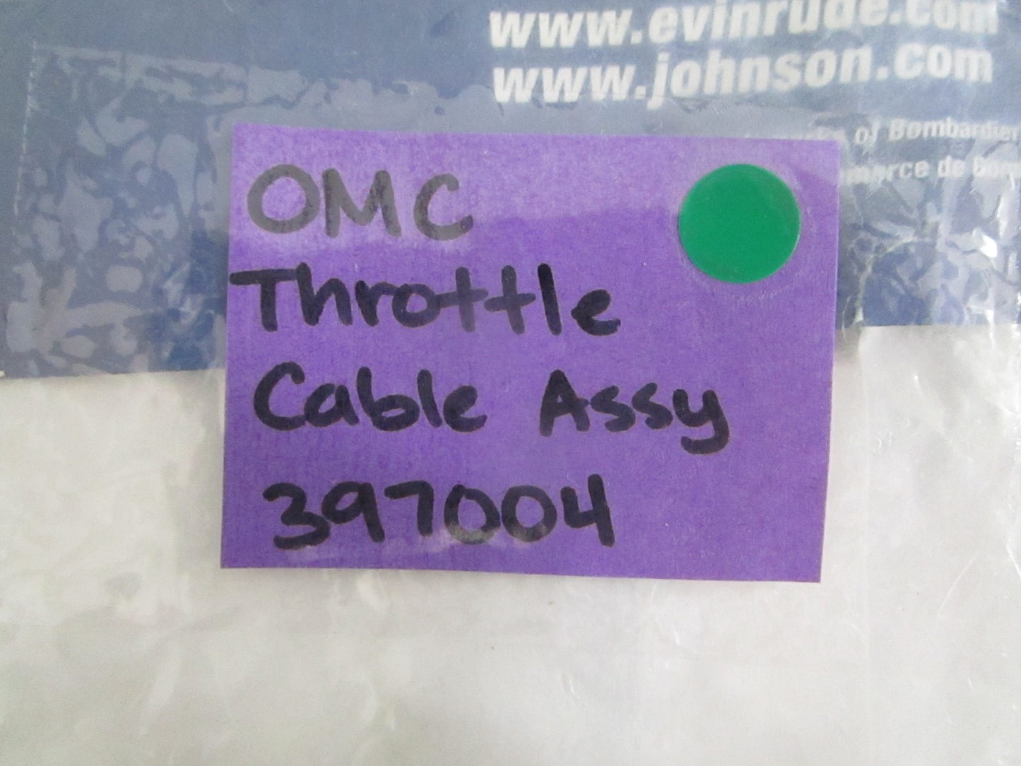 NEW OEM 397004 0397004 OMC Johnson Evinrude Throttle Cable Assy 0820