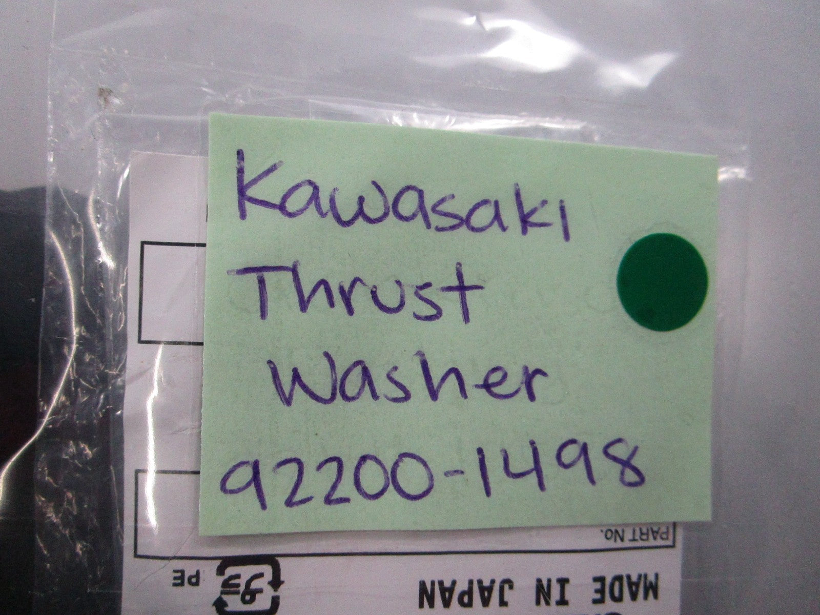 NEW OEM 92200-1498 Kawasaki Thrust Washer 0810