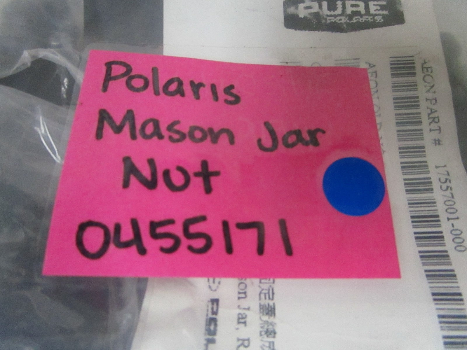 *NEW OEM* 0720 Polaris Mason Jar Nut 0455171