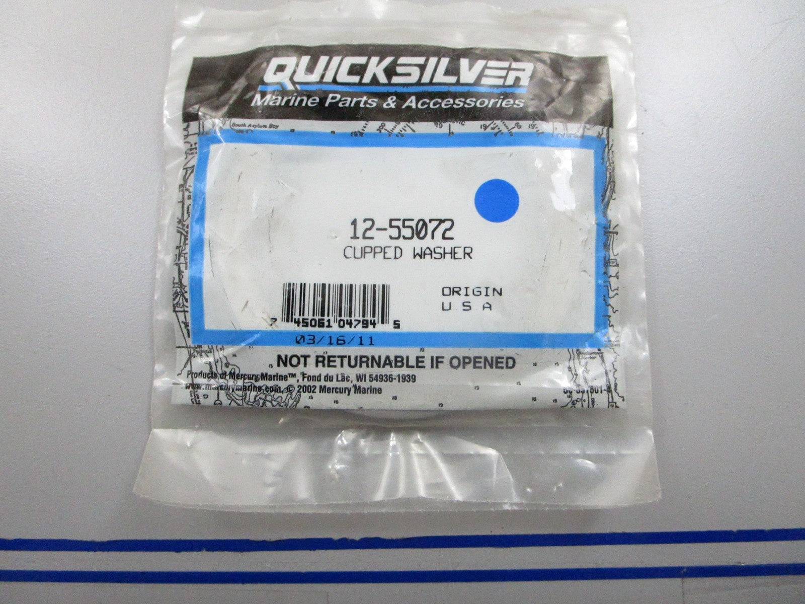 *NEW OEM* 0810 Mercury Quicksilver Cupped Washer 11-55072
