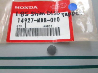 NEW OEM 14927-MBB-000 Honda 1.85 Shim Disc Tappet 0810