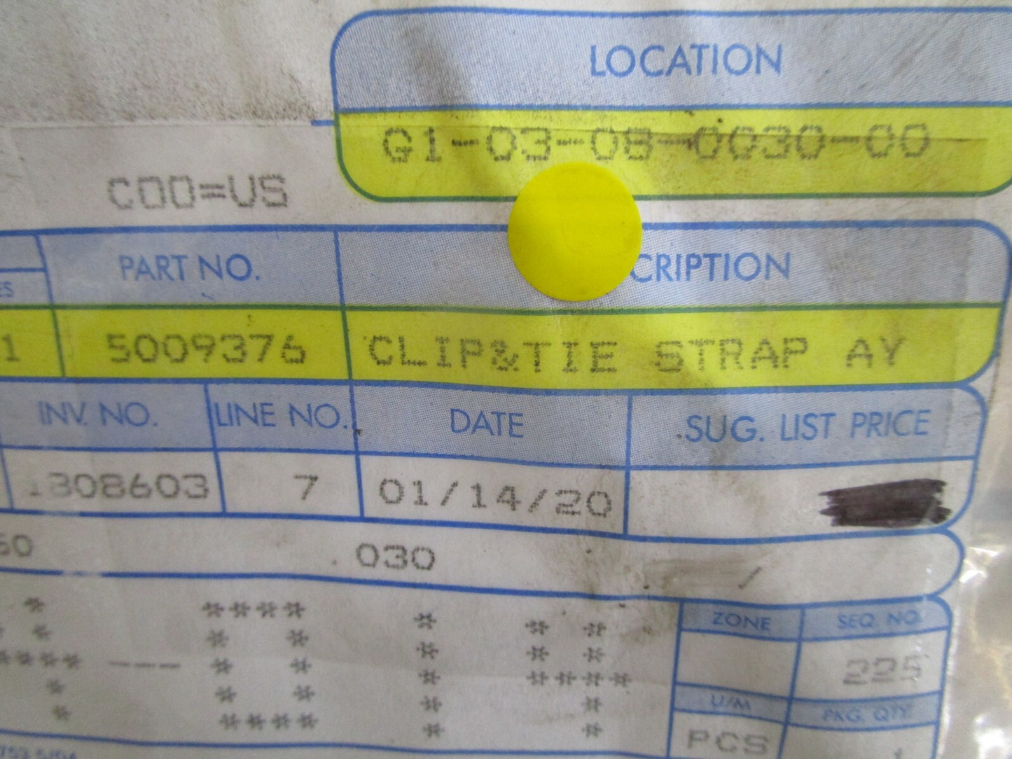 *NEW OEM* 0810 OMC Johnson Evinrude Clip & Tie Strap Assembly 5009376