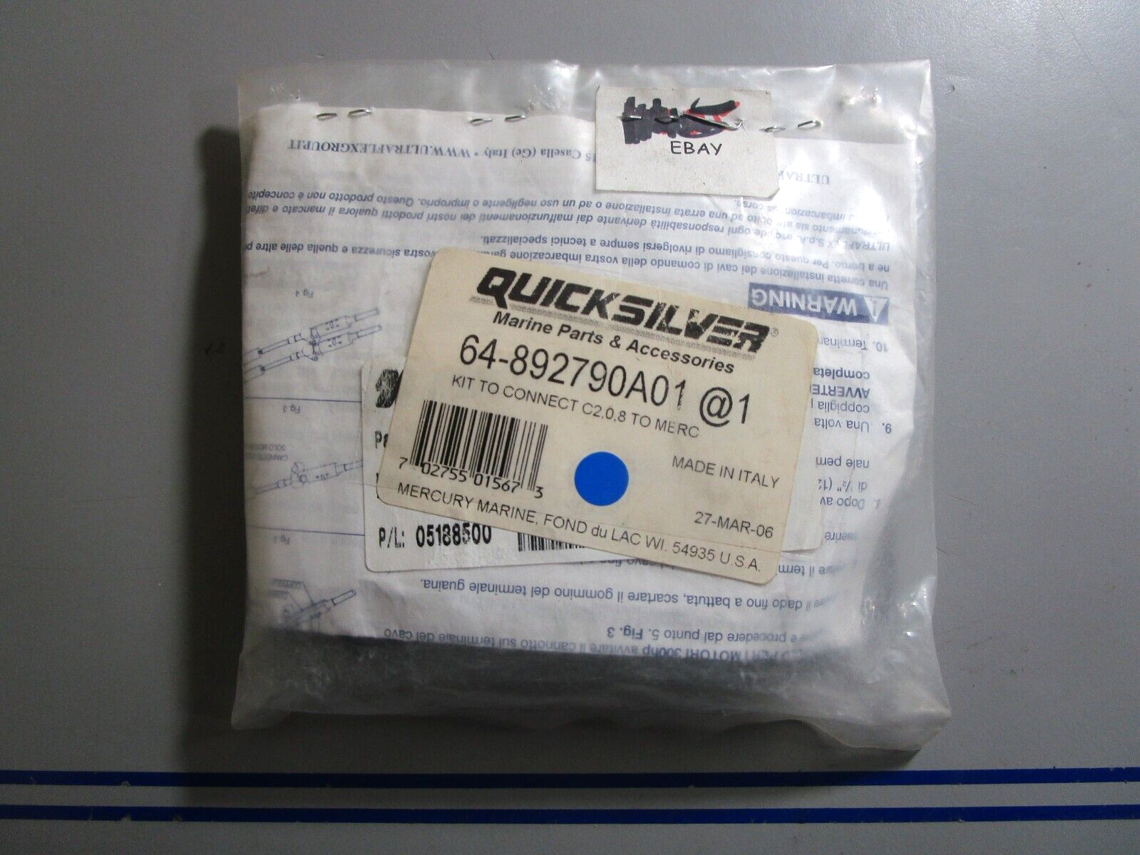 *NEW OEM* 0810 Mercury Quicksilver Adapter Kit 64-892790A01