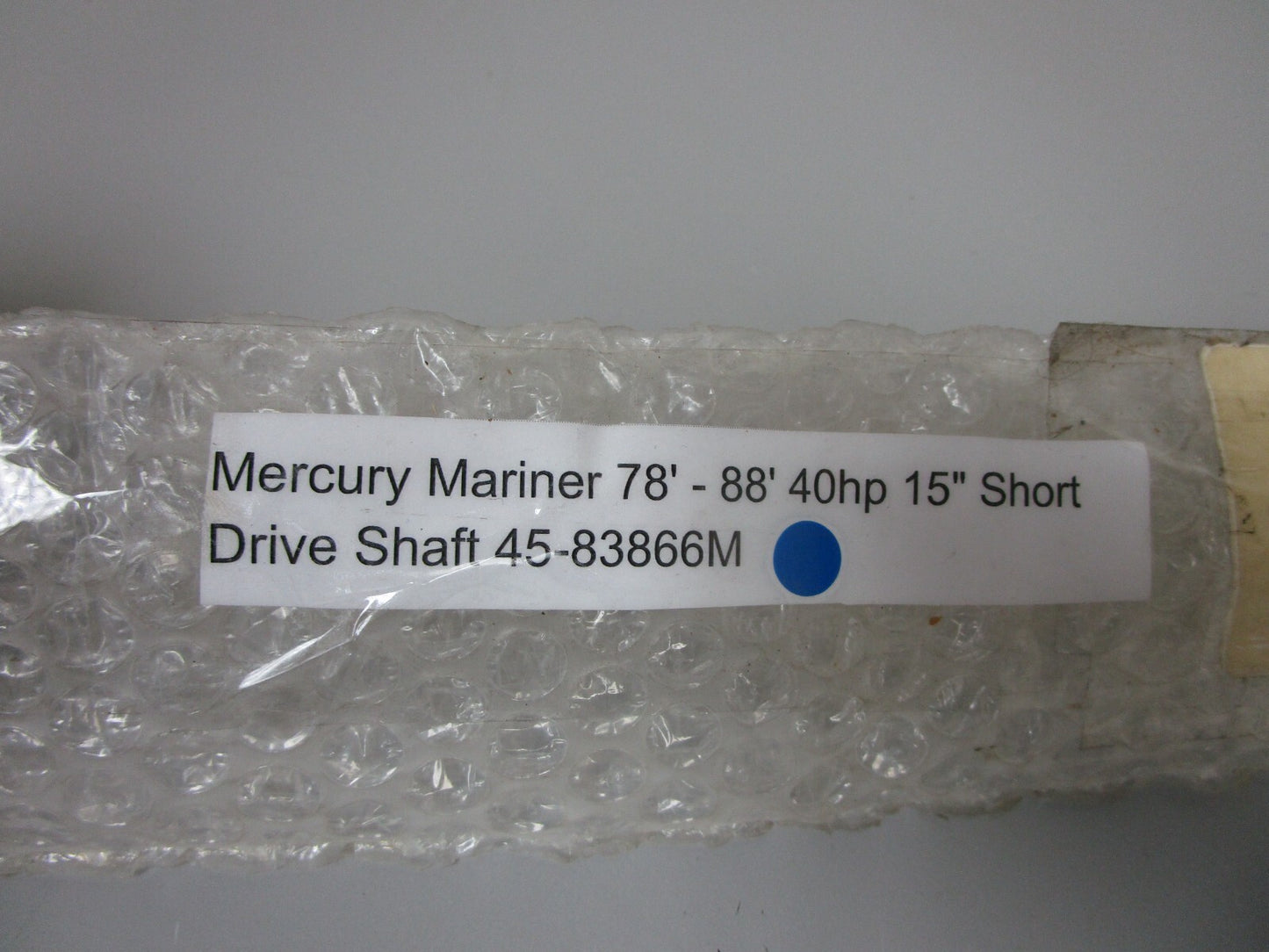 *NEW OEM* 0720 Mercury Mariner 78' - 88' 40hp 15" Short Drive Shaft 45-83866M