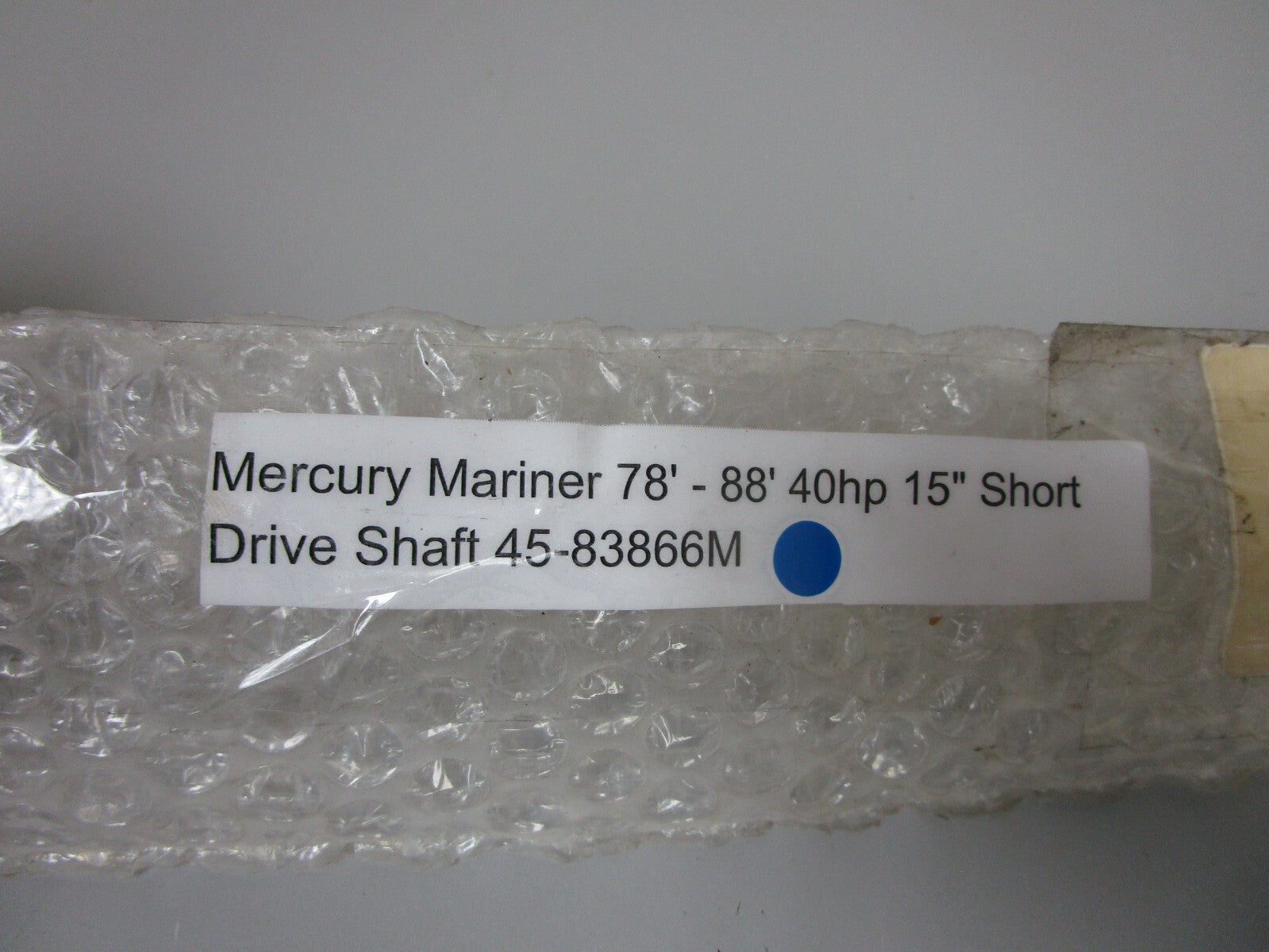 *NEW OEM* 0720 Mercury Mariner 78' - 88' 40hp 15" Short Drive Shaft 45-83866M