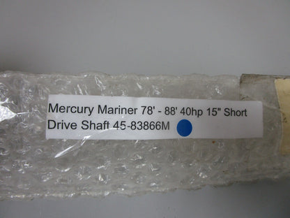 *NEW OEM* 0720 Mercury Mariner 78' - 88' 40hp 15" Short Drive Shaft 45-83866M