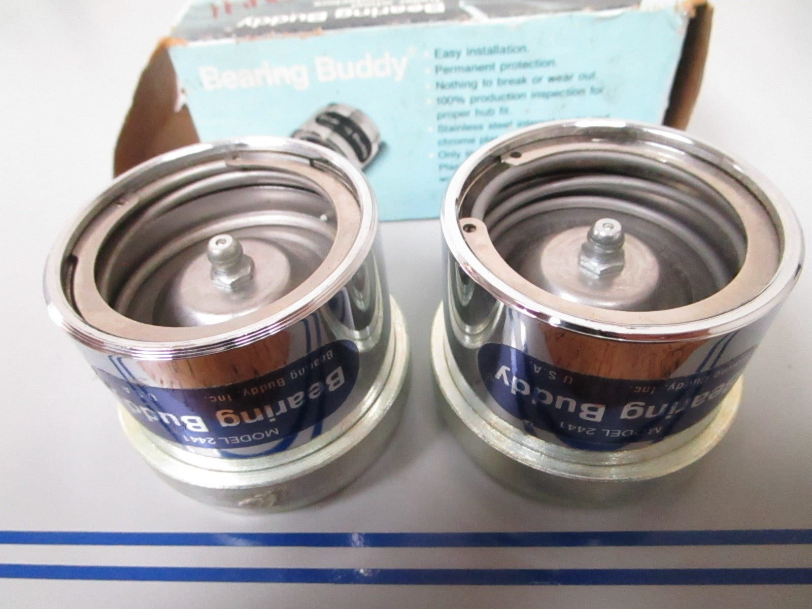 NEW OEM Model 2441 Bearing Buddy Trailer Wheel Bearing Protector Set 0720