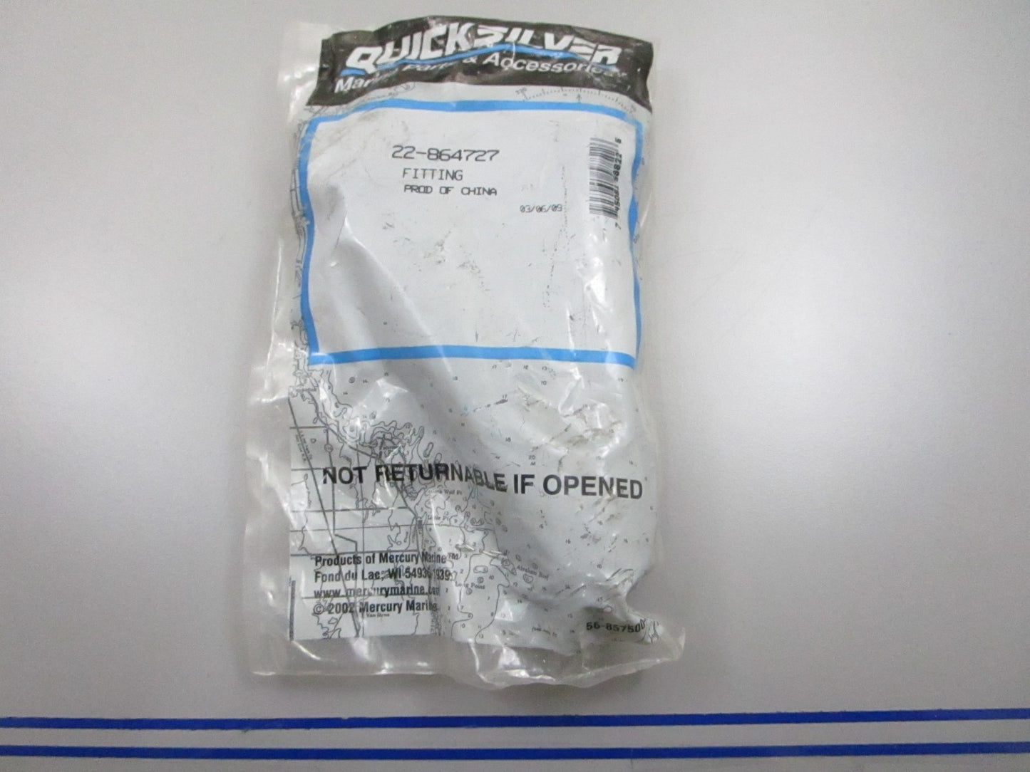 *NEW OEM* 0810 Mercury Quicksilver Fitting 22-864727