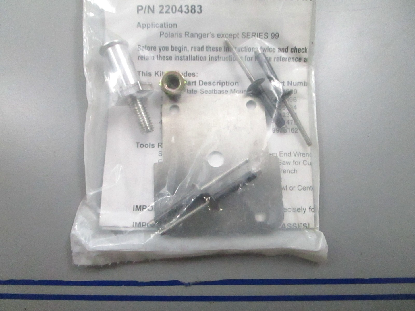 *NEW OEM* 0810 Polaris Seat Pin Repair Kit 2204383