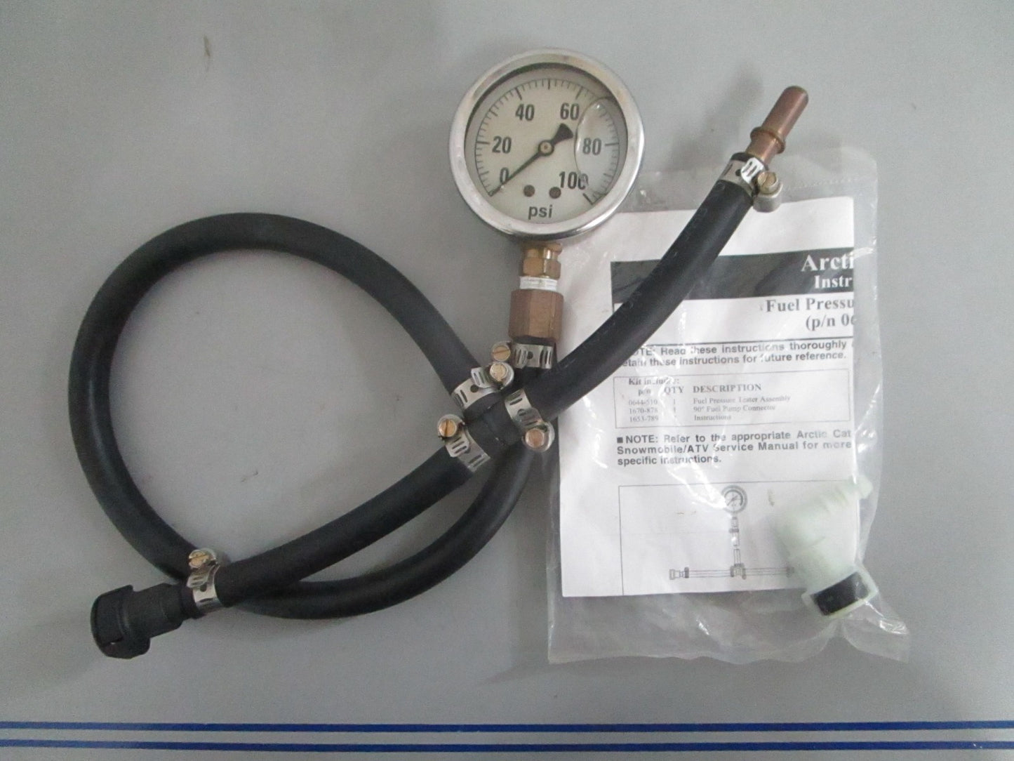 *NEW OEM* 0820 Arctic Cat Fuel Pressure Tester Kit 0644-587