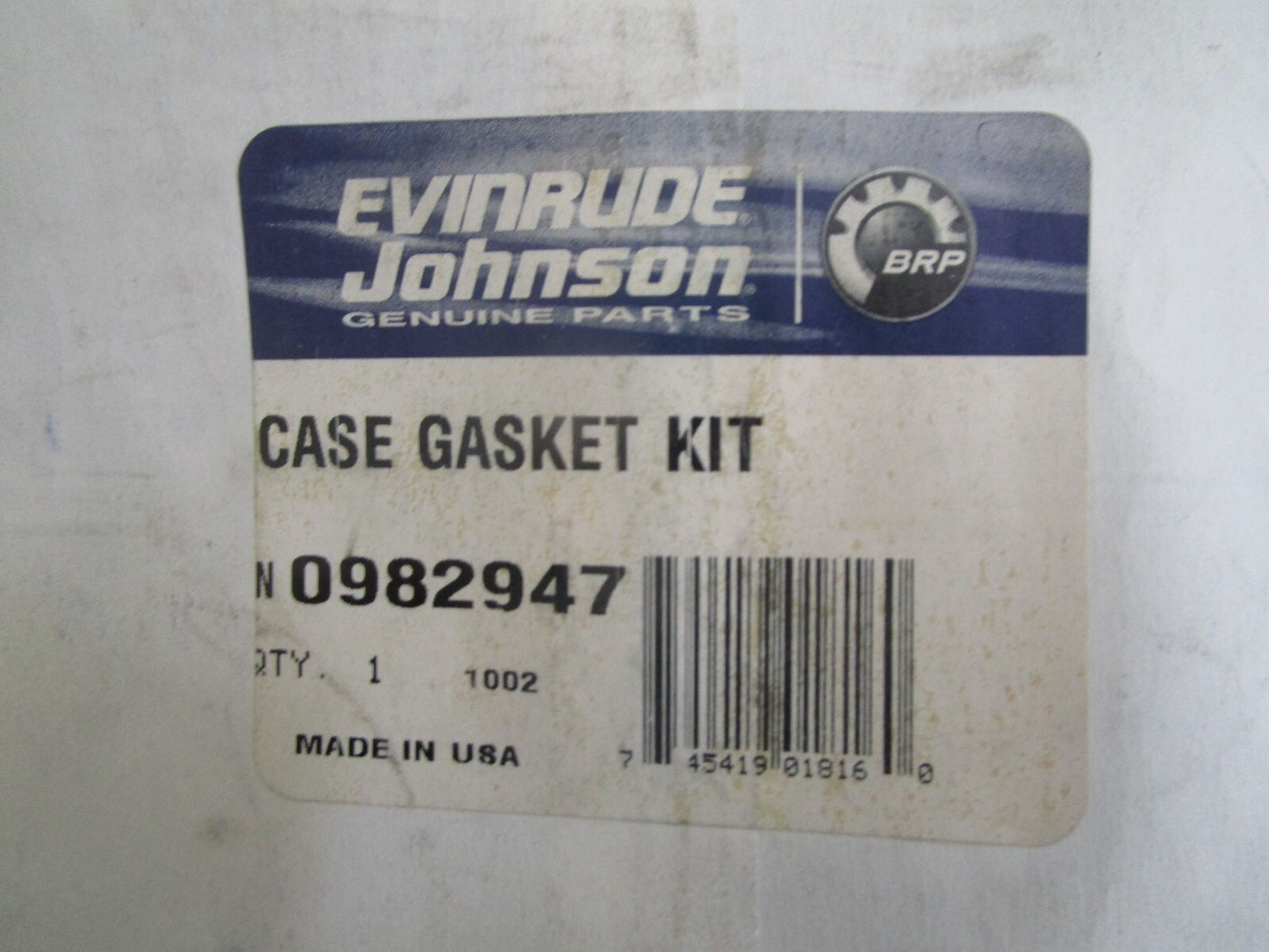 *NEW OEM* 0810 OMC Johnson Evinrude Gearcase Gasket Kit 982947 0982947