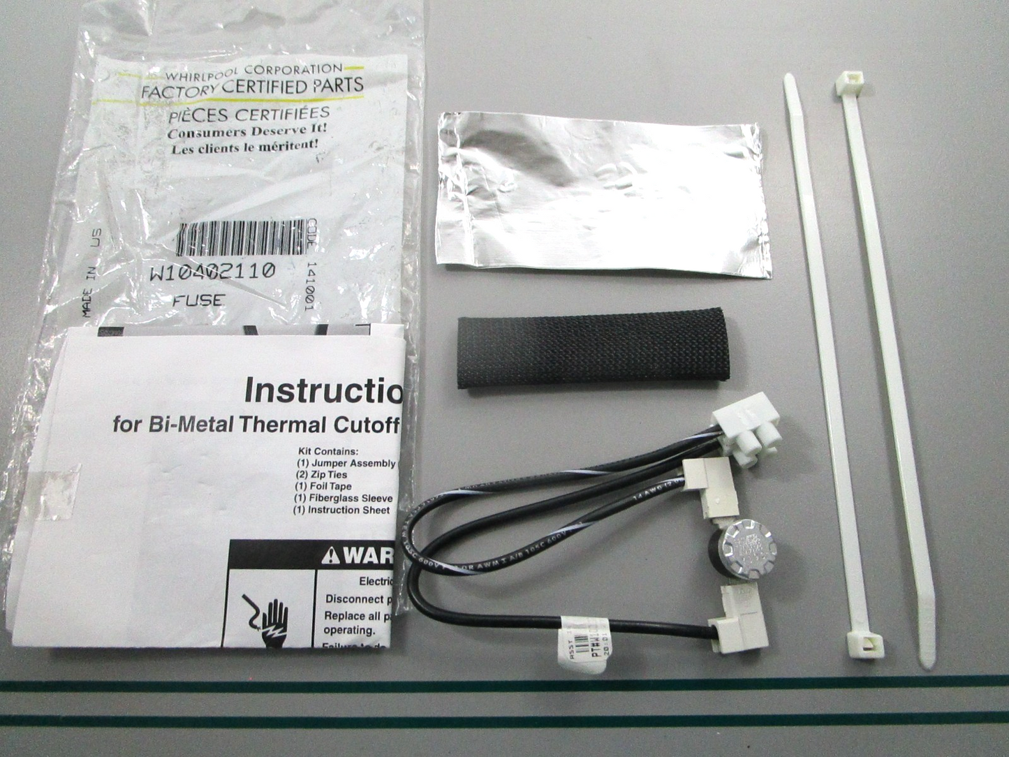 NEW OEM W10402110 Whirlpool Fuse Kit 0810