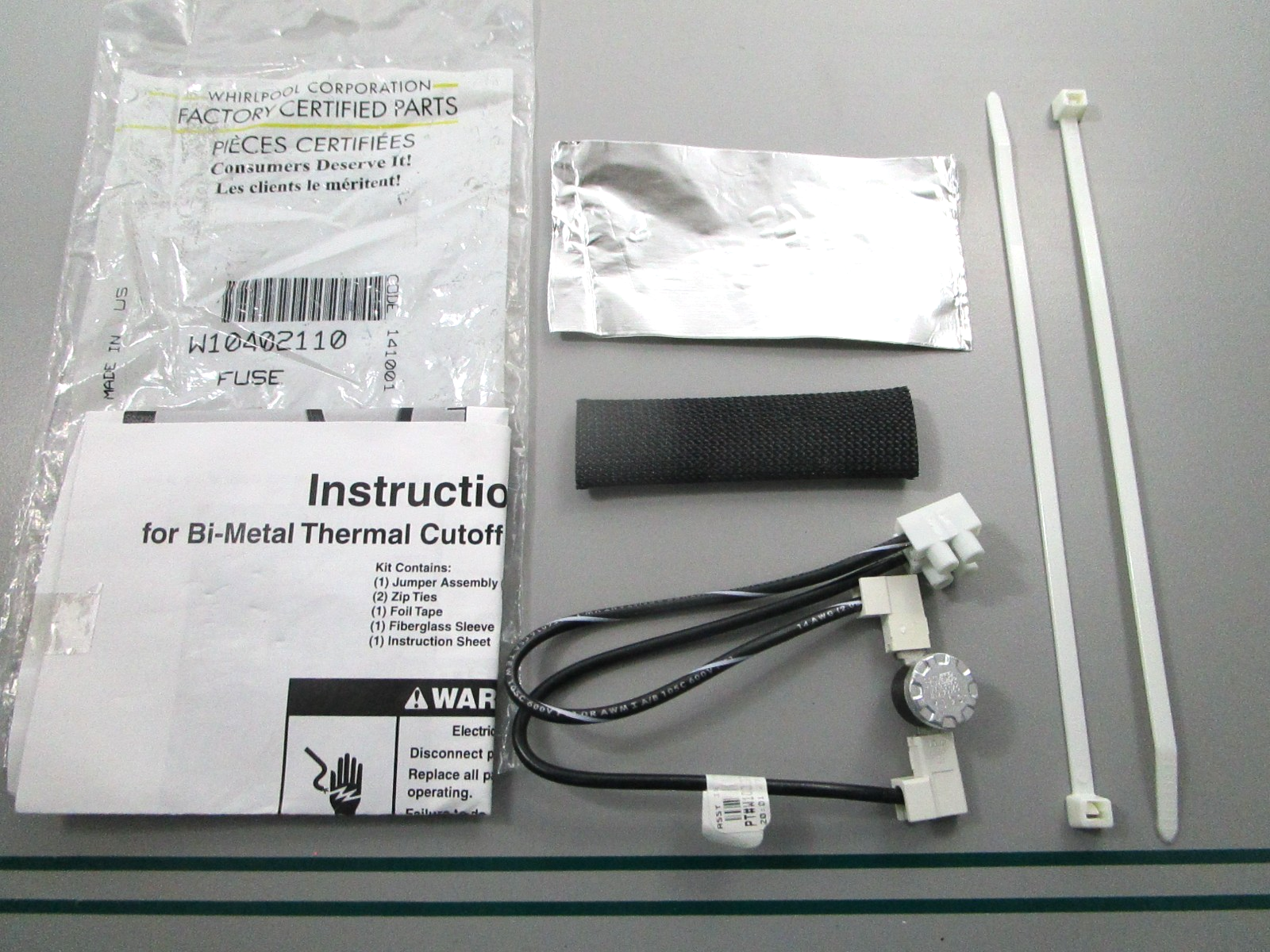 NEW OEM W10402110 Whirlpool Fuse Kit 0810