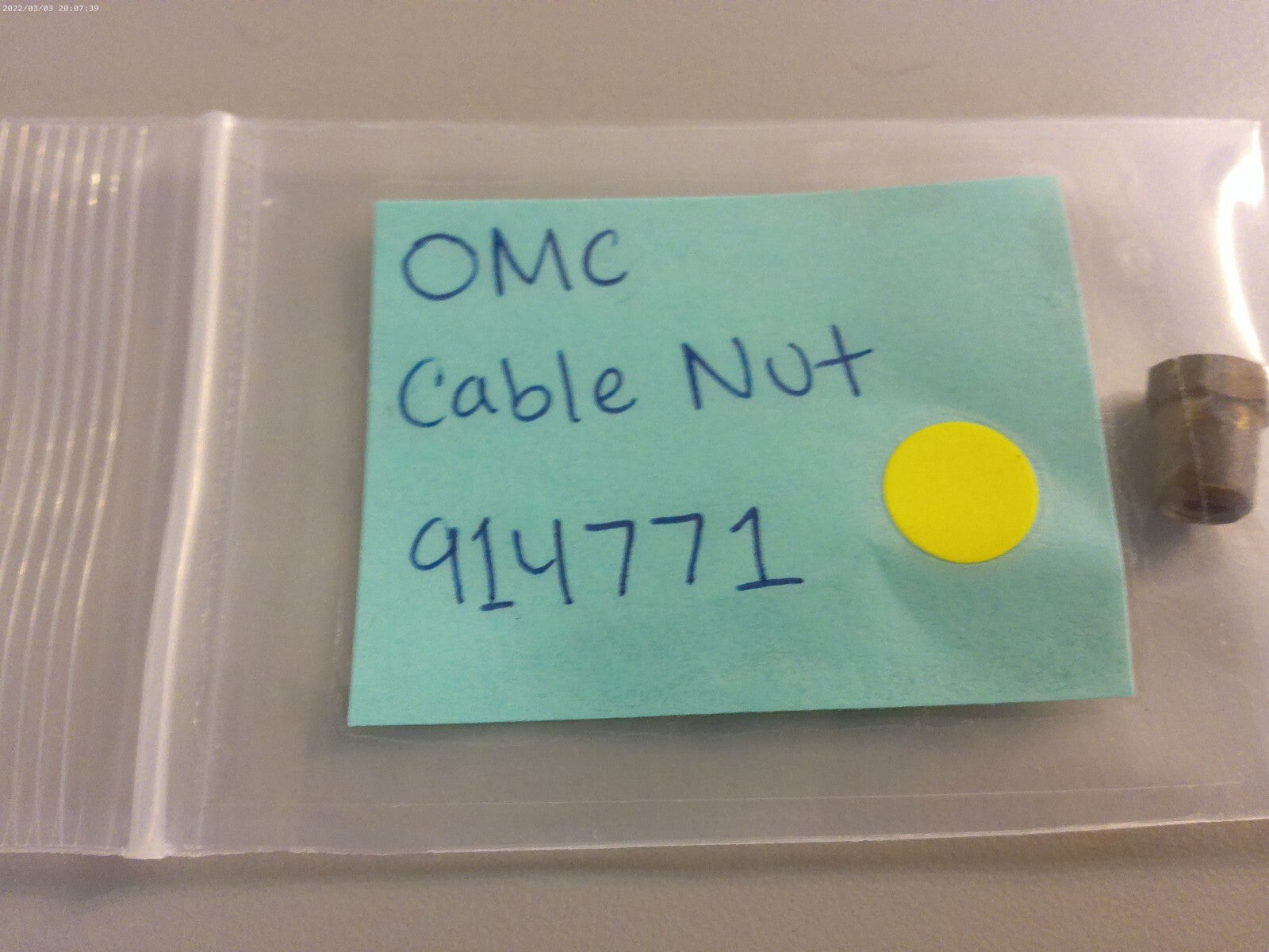 *NEW OEM* 0750 OMC Johnson Evinrude CABLE NUT 914771 0914771