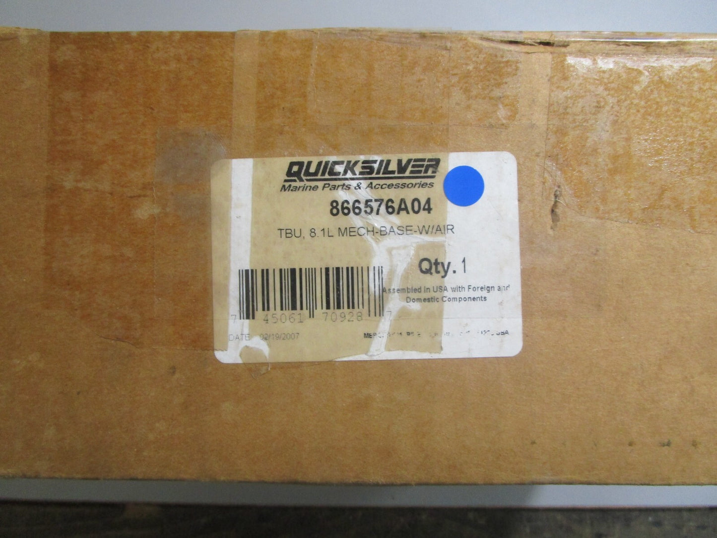 *NEW OEM* 0720 Mercury Quicksilver 8.1L Mechanical Base Throttle Body 866576A04