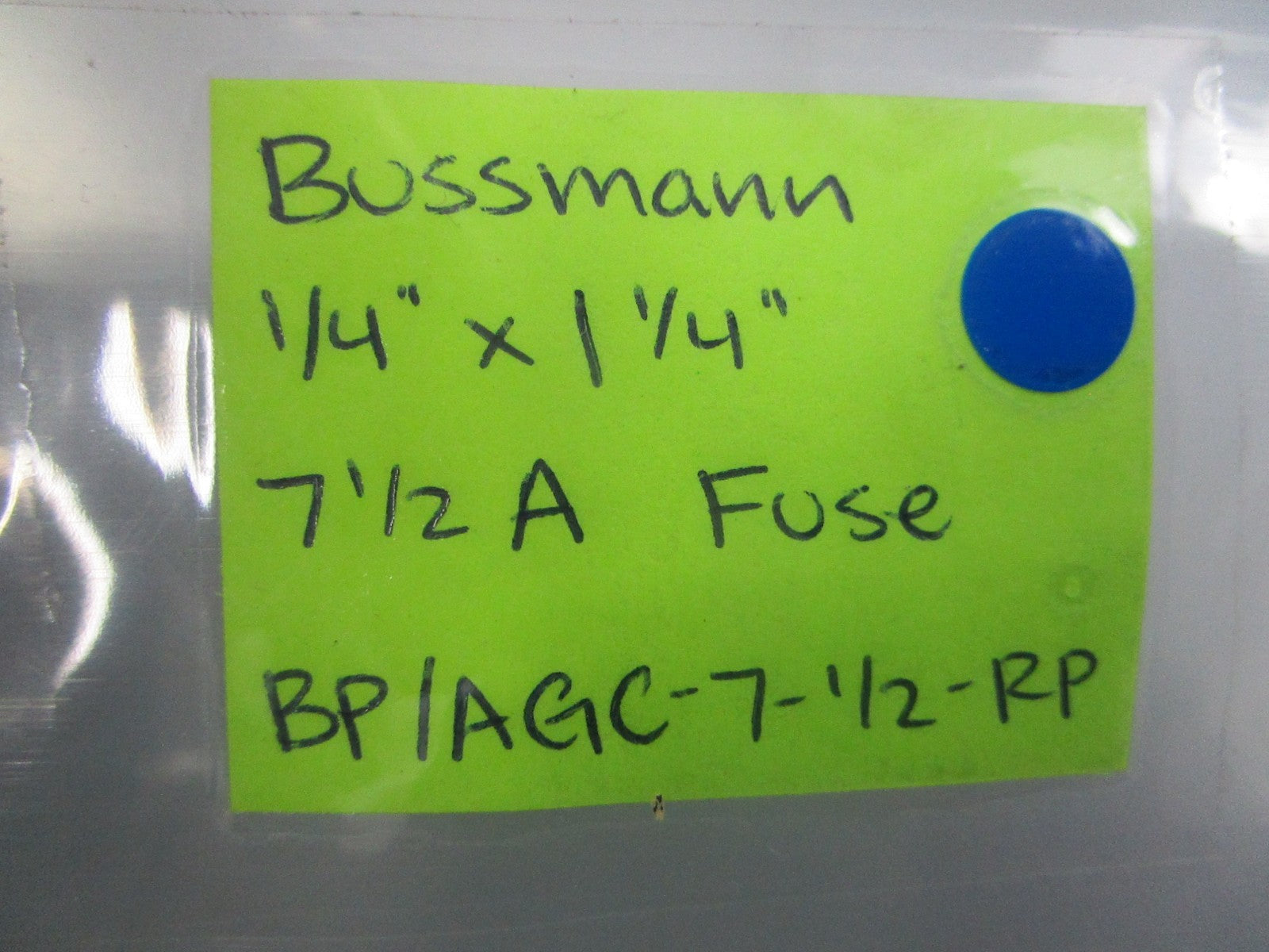 NEW (LOT OF 5) BP/AGC-7-1/2-RP Bussmann 1/4" x 1 1/4" 7 1/5A Fuse 0810