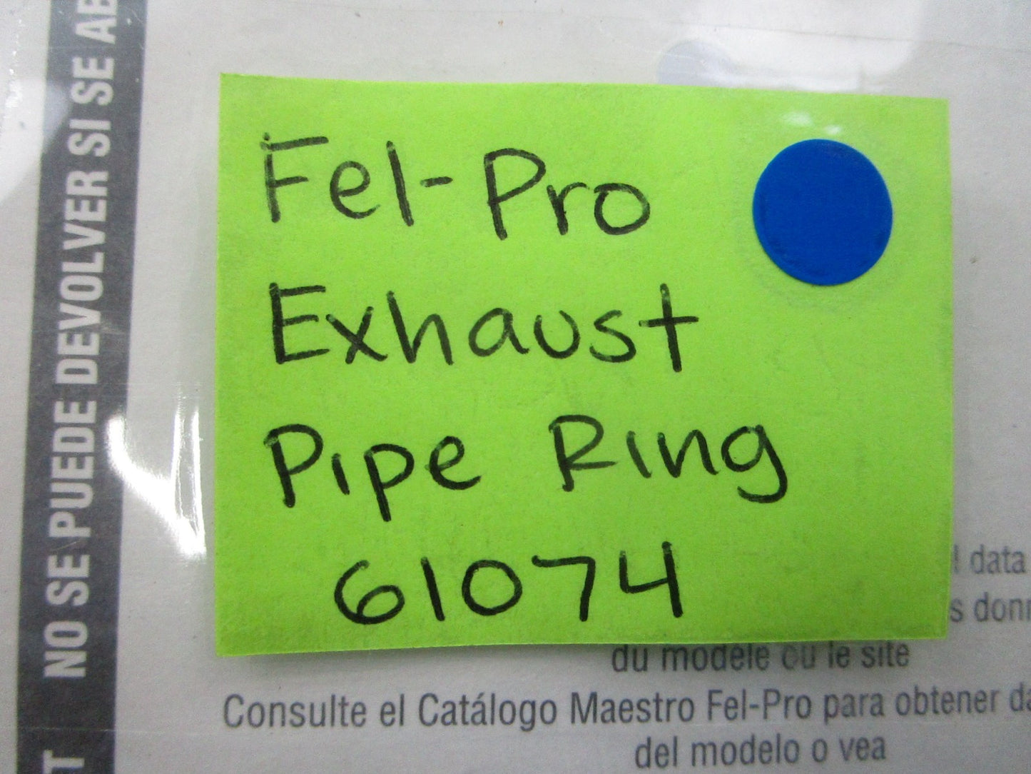 *NEW* 0810 Fel-Pro Exhaust Pipe Ring 61074