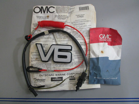 *NEW OEM* 0820 OMC Johnson Evinrude Emergency Ignition Cutoff Switch Kit 174477