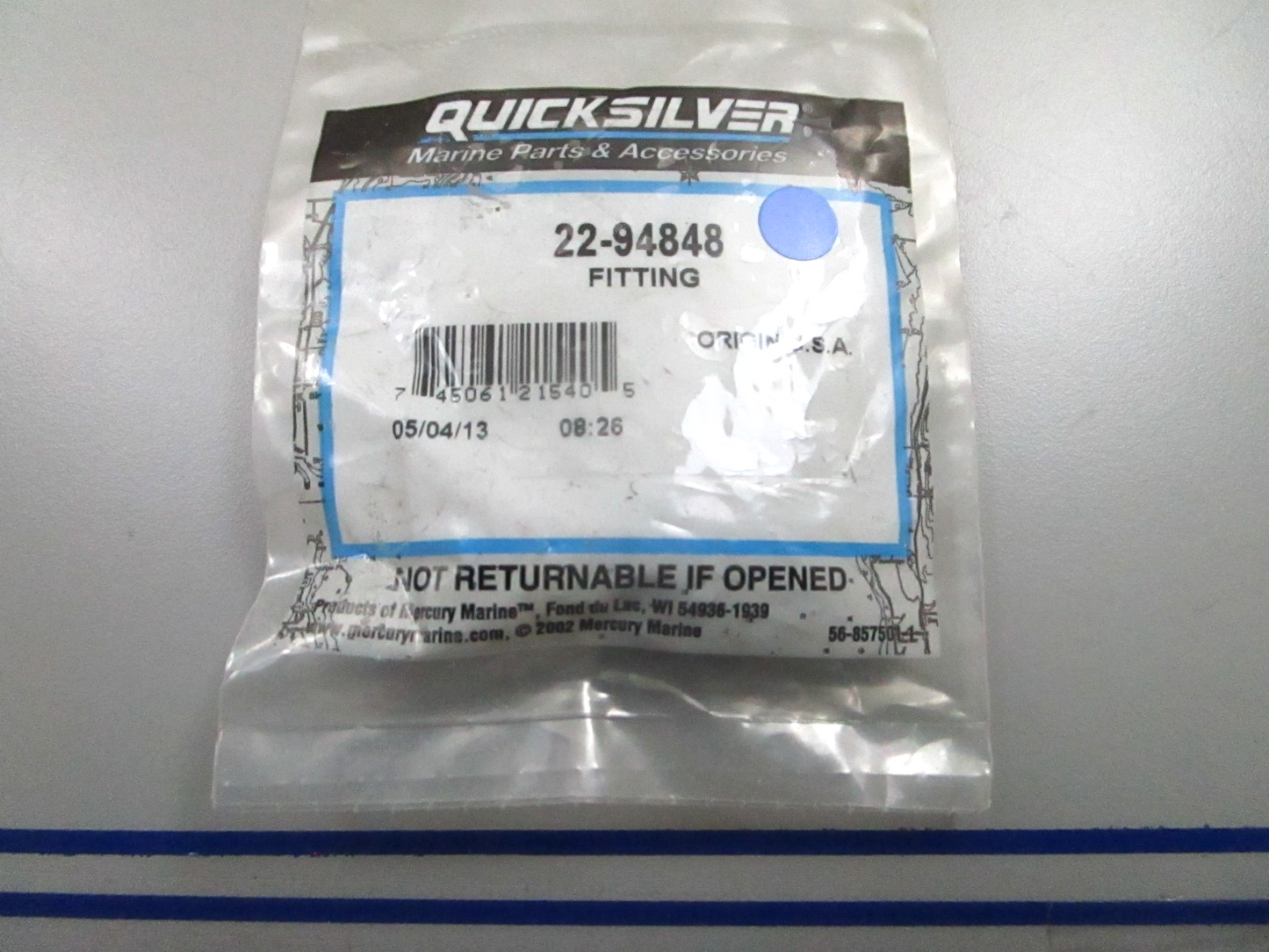 *NEW OEM* 0810 Mercury Quicksilver Fitting 22-94848