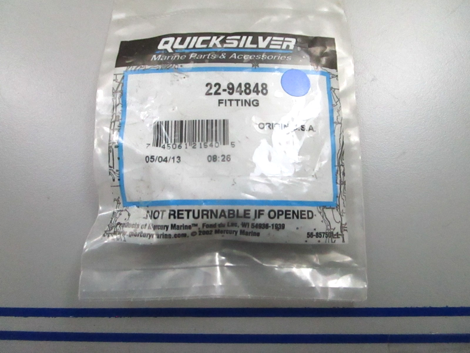 *NEW OEM* 0810 Mercury Quicksilver Fitting 22-94848