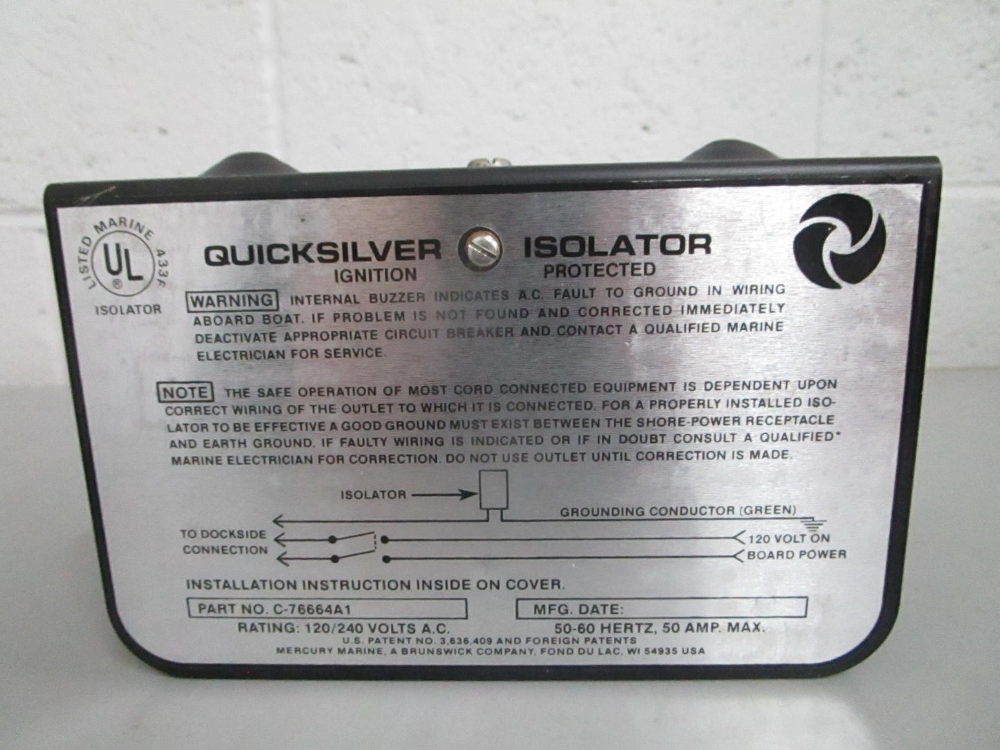NEW OEM 76664A3 Mercury Quicksilver Isolator Assy 0820