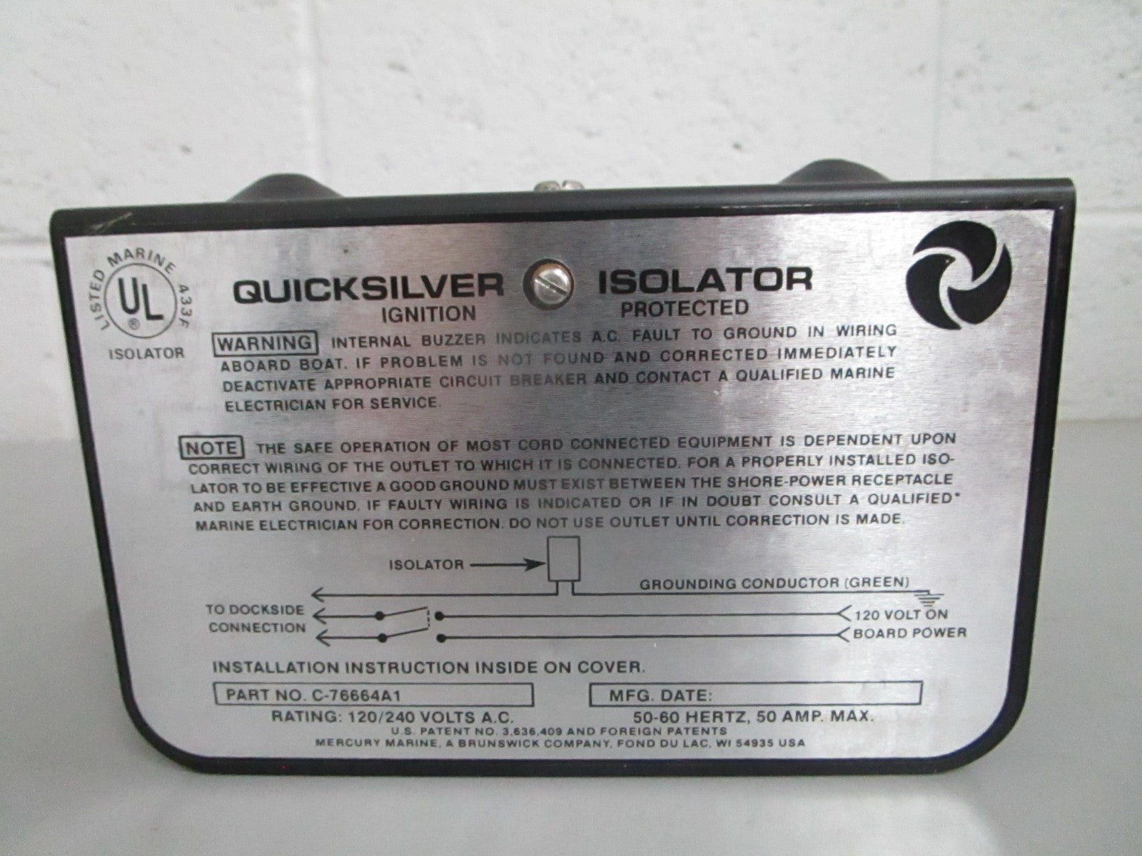NEW OEM 76664A3 Mercury Quicksilver Isolator Assy 0820