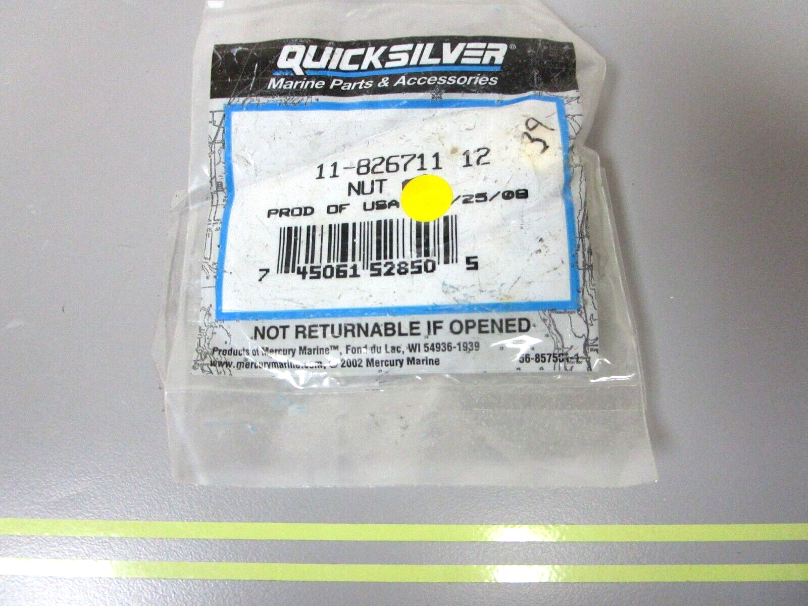 *NEW OEM* (LOT OF 2) 0750 Mercury Quicksilver NUT 11-826711