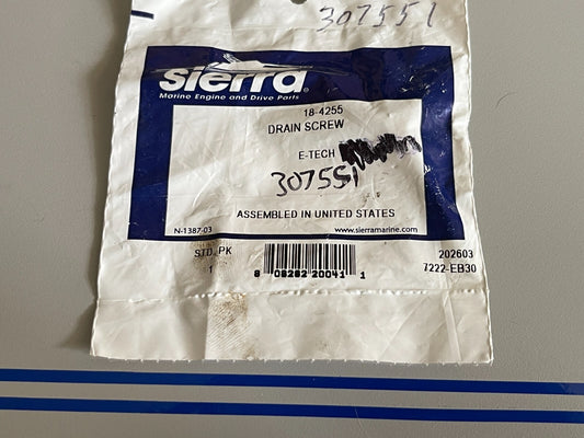 *NEW* 0810 Sierra Drain Screw 18-4255 Replaces: ETEC 307551