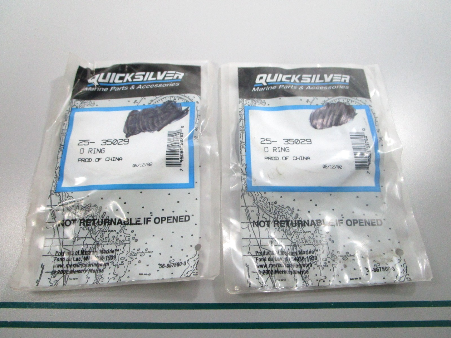 NEW OEM (LOT OF 2) 25-35029 Mercury Quicksilver O-Ring 0810