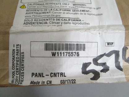 NEW OEM W11175576 Whirlpool Control Panel 0820