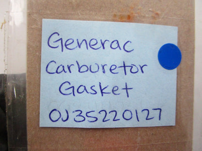 NEW OEM 0J35220127 Generac Carburetor Gasket 0810