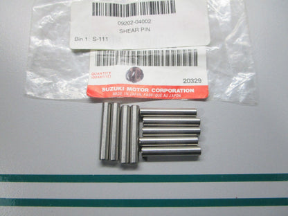 NEW OEM (LOT OF 9) 09202-04002 Suzuki Shear Pin 0810