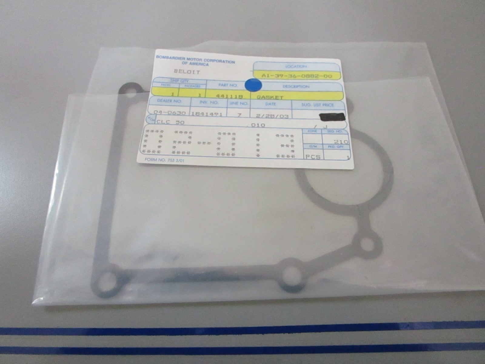 *NEW OEM* 0810 OMC Johnson Evinrude Gasket 441118 0441118