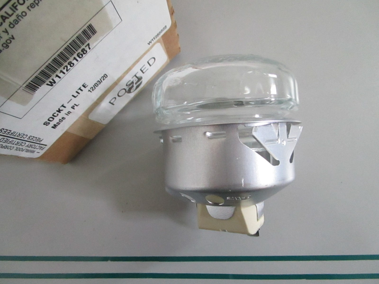 NEW OEM W11281687 Whirlpool Range Oven Light Socket 0820