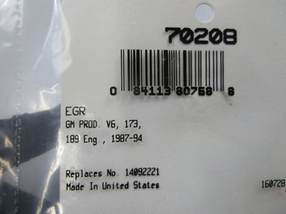 *NEW* 0810 Fel-Pro EGR Gasket 70208
