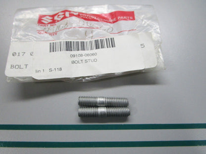 NEW OEM (LOT OF 2) 09108-06060 Suzuki Stud Bolt 0810
