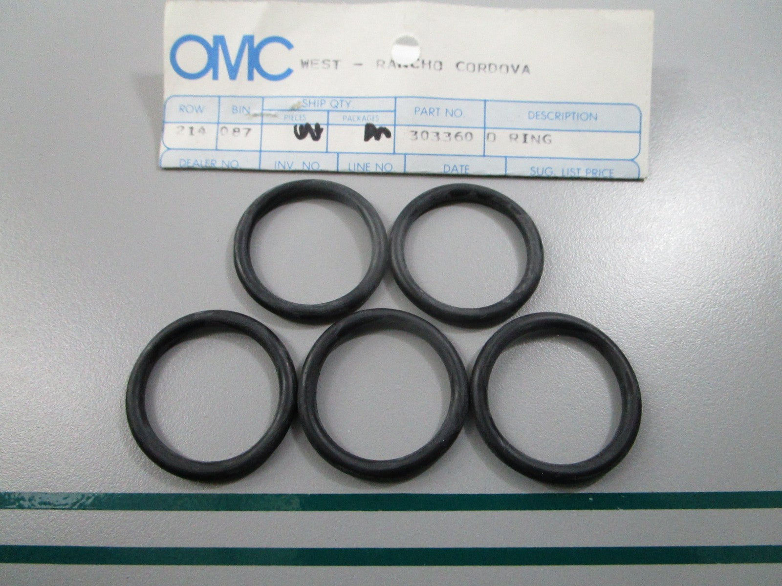 NEW OEM (LOT OF 5) 303360 0303360 OMC Johnson Evinrude O-Ring 0810