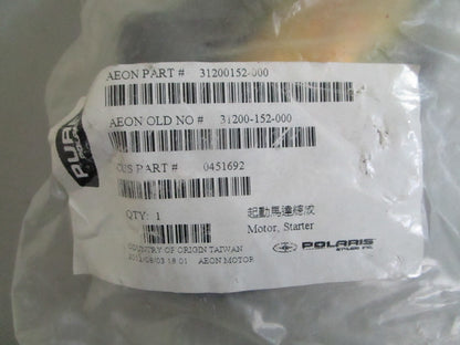 *NEW OEM* 0820 Polaris Starter Motor 0451692