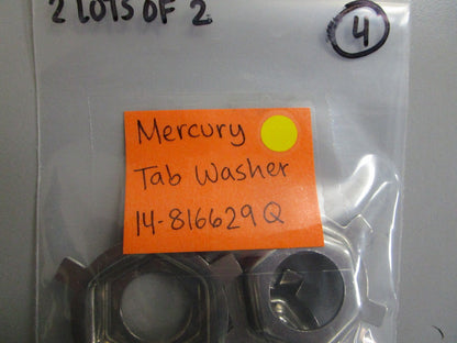 *NEW OEM* (LOT OF 2) 0810 Mercury Quicksilver Tab Washer 14-816629Q