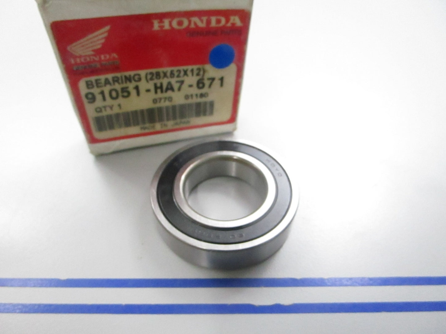 NEW OEM 91051-HA7-671 Honda 28 x 52 x 12 Bearing 0720