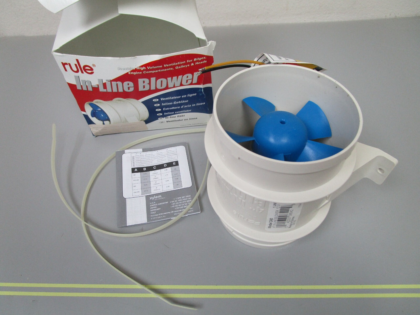 *NEW OEM* 0720 Rule 12v 4" In-Line Blower Model: 240 29-240
