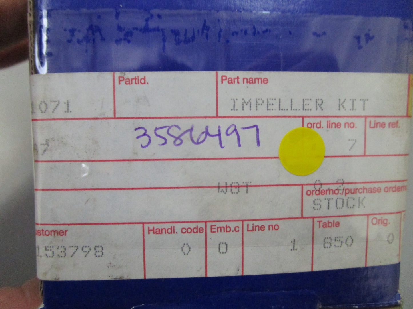 *NEW OEM* 0810 Volvo Penta Impeller Kit 3586497