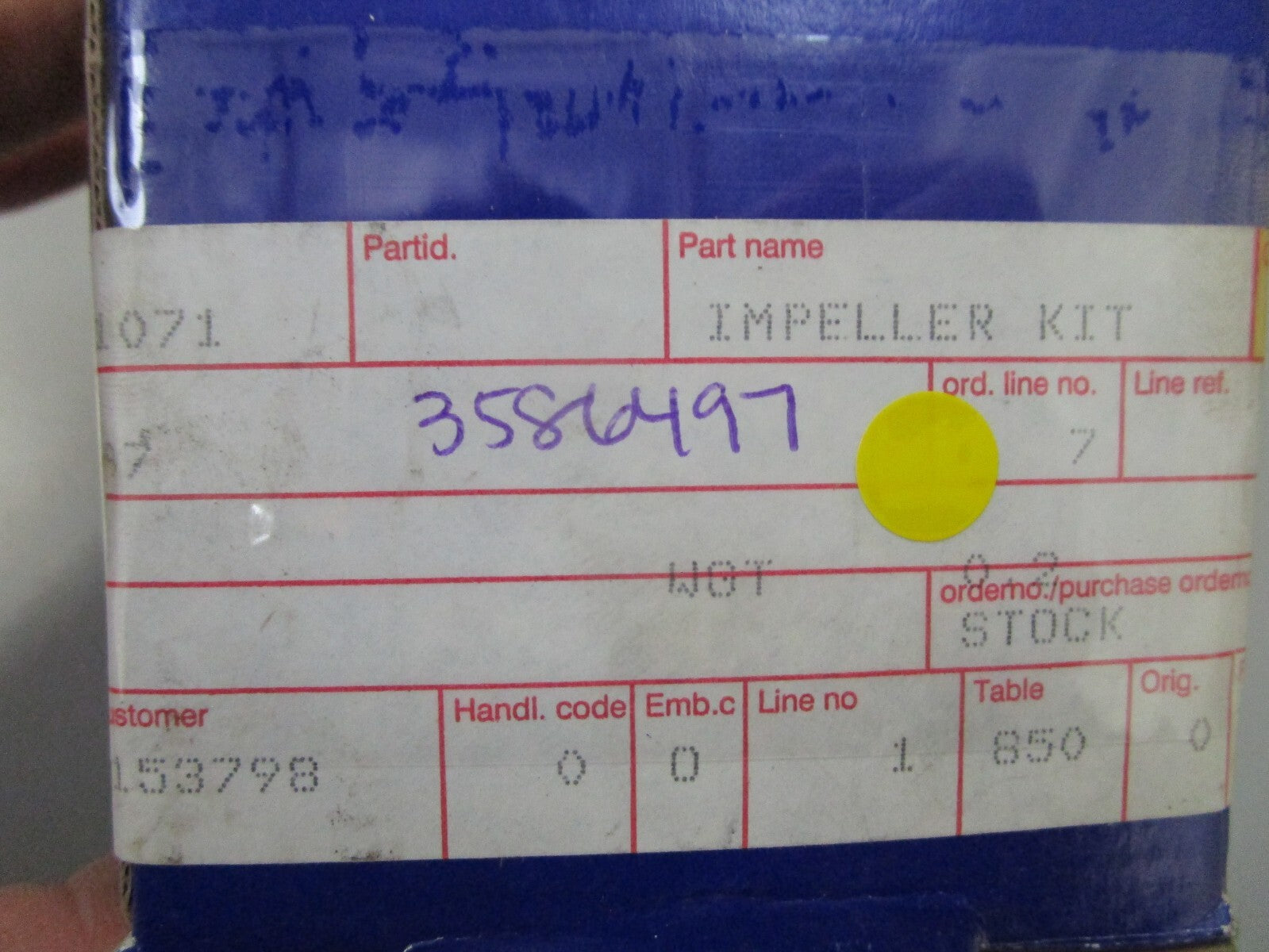 *NEW OEM* 0810 Volvo Penta Impeller Kit 3586497