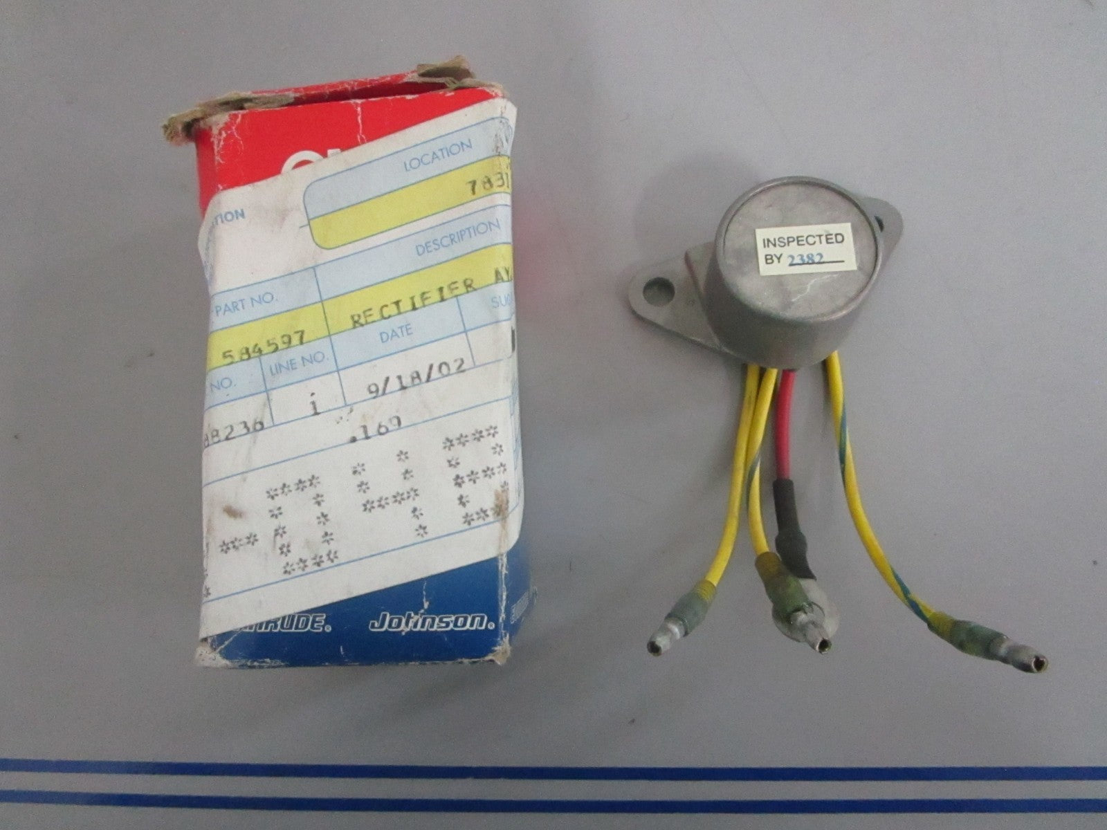 *NEW OEM* 0820 OMC Johnson Evinrude Rectifier Ay 584597 0584597