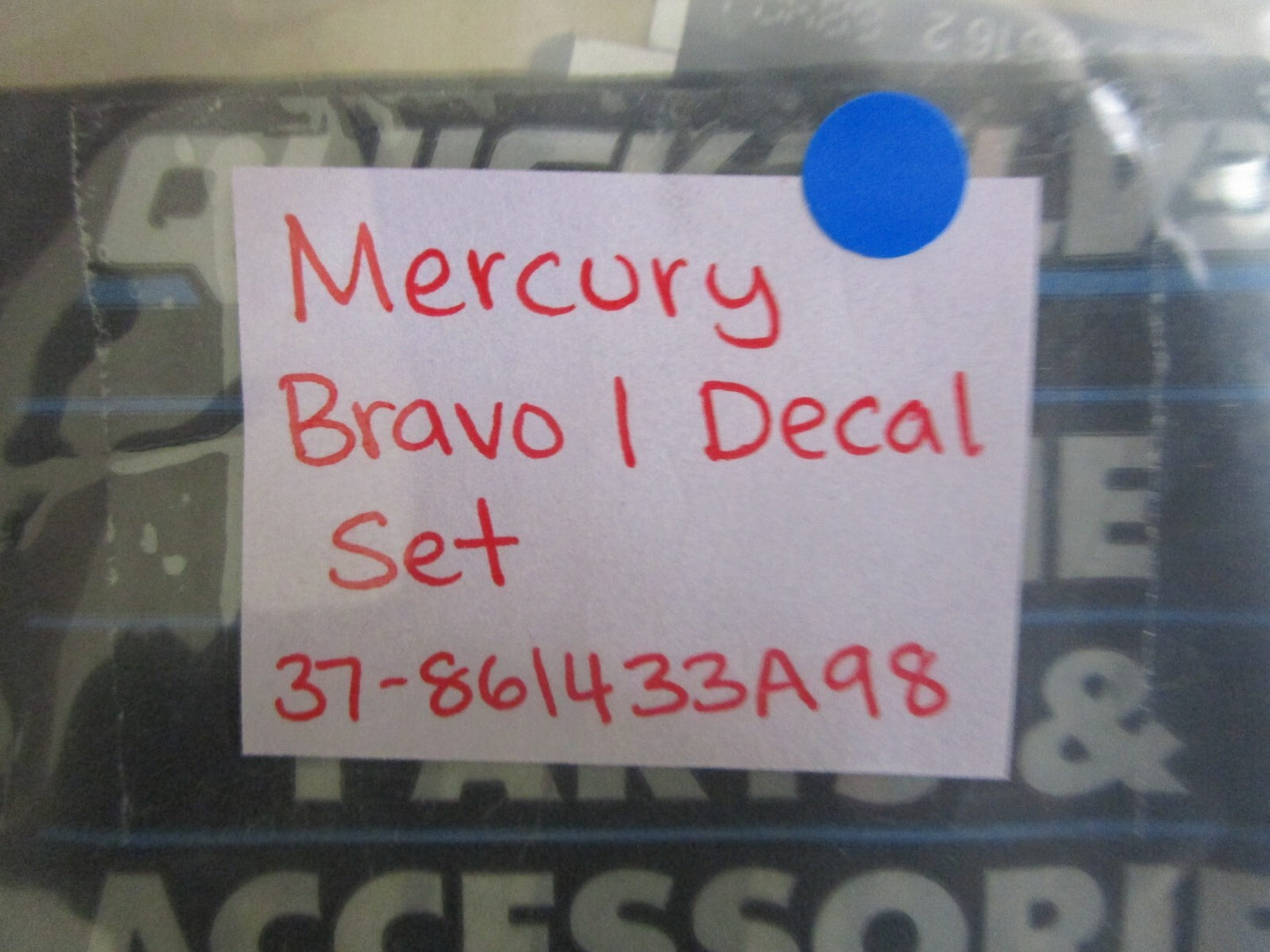 *NEW OEM* 0820 Mercury Bravo I Decal Set 37-861433A98