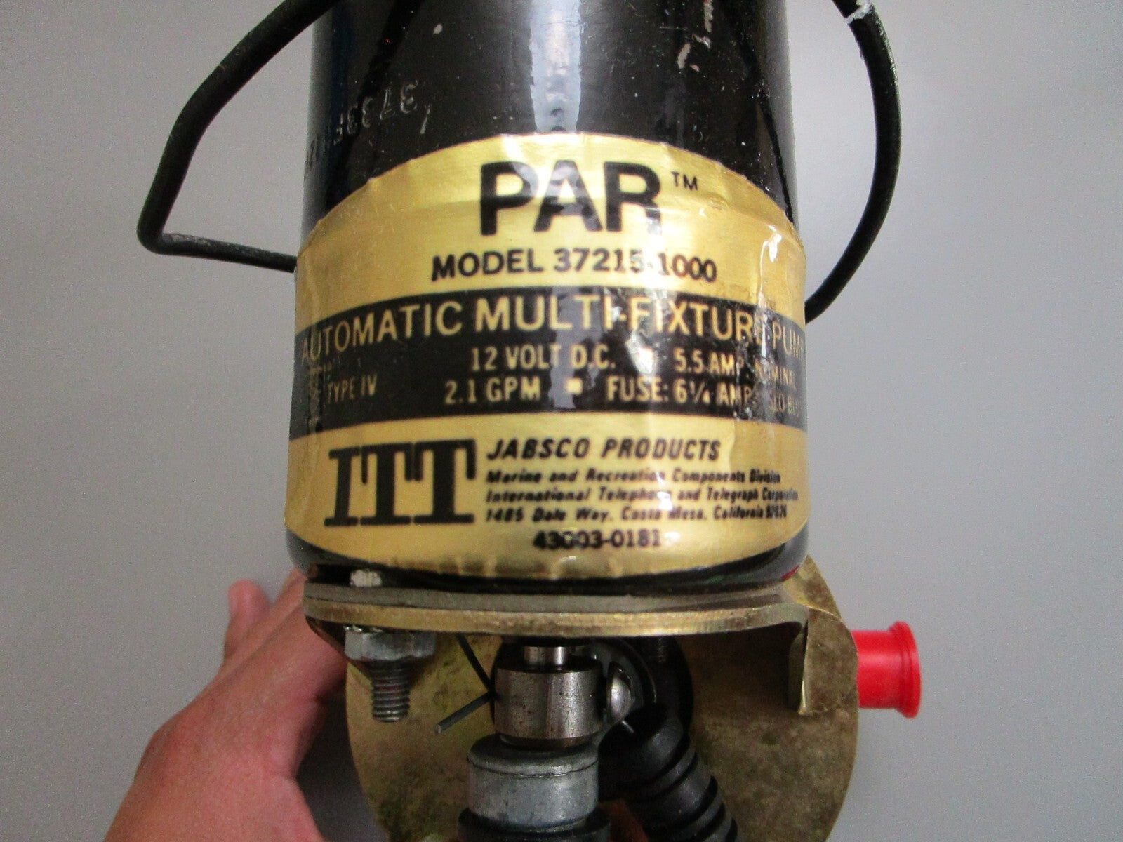 *NEW* 0820 Jabsco PAR Water System Pump 37215-1000