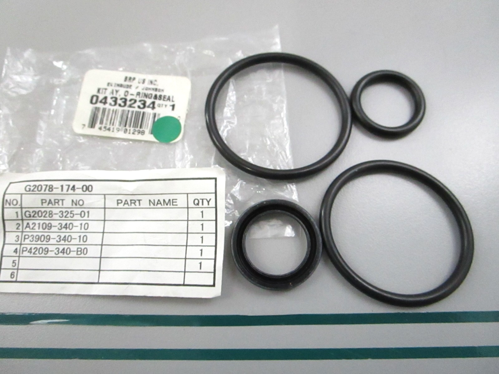 OMC Johnson Evinrude NEW OEM Power Trim Tilt O-Ring Seal Kit 0433234 NOS 0810