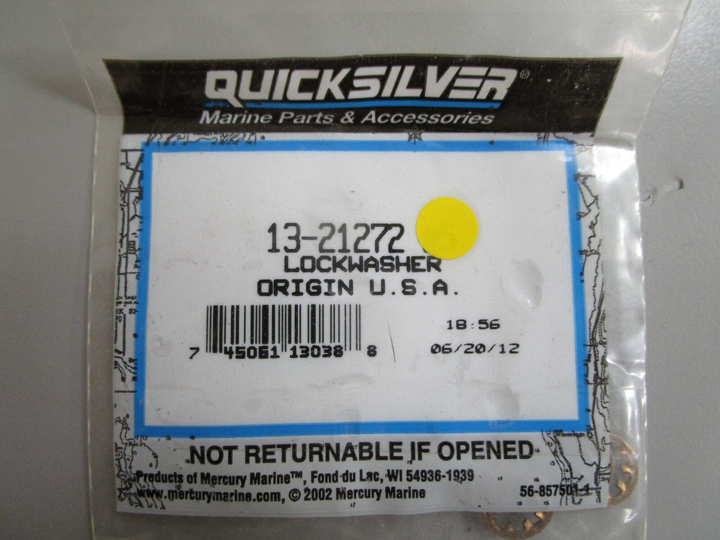 *NEW OEM* (LOT OF 5) 0810 Mercury Quicksilver Lockwasher 13-21272